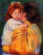 Mary Cassatt Maternal Kiss USA oil painting artist